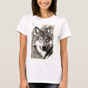 Camiseta Acessórios de impressão de foto de lobo impressi