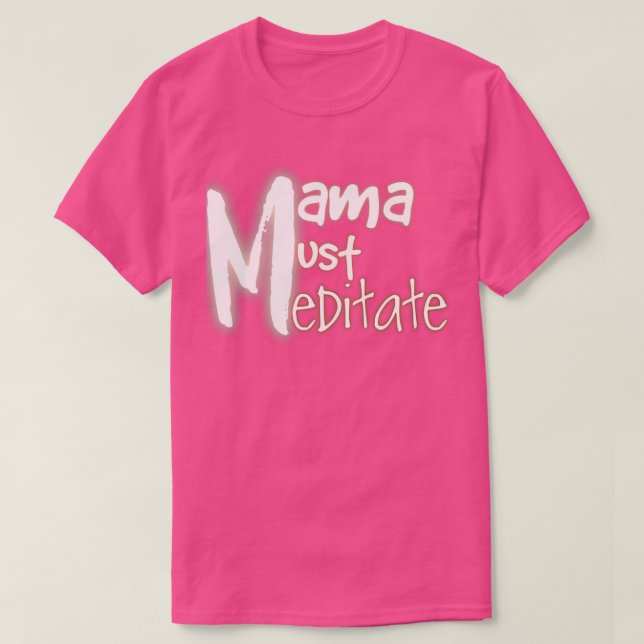 Camiseta Acessórios de meditação da mãe ioga (Frente do Design)