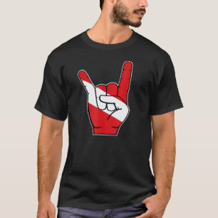 Camiseta acessorios de mergulho - Bandeira de Mergulho Rock