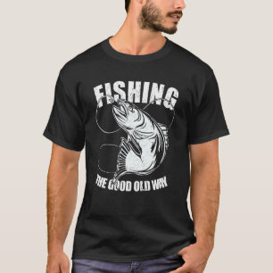 Camiseta Acessórios de pesca ao bom velho modo equipamento