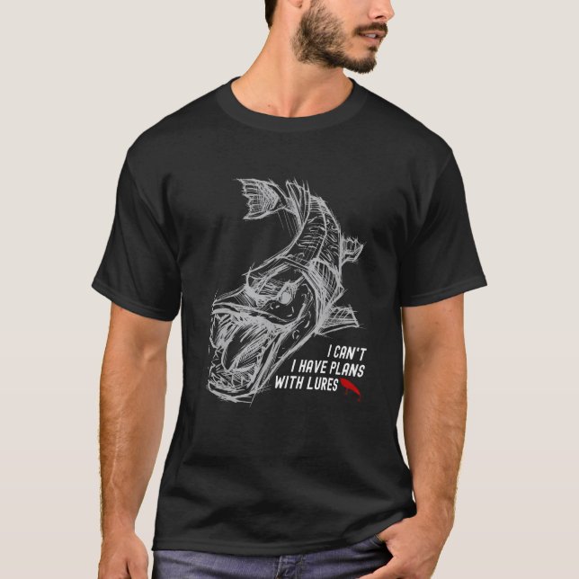 Camiseta Acessórios de Pesca Musky Planos Com Iscas Muskell (Frente)
