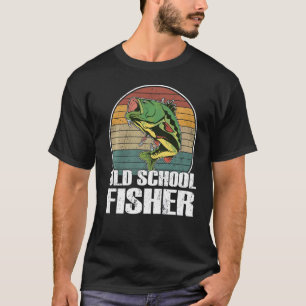 Camiseta Acessórios de pesca pescador da antiga escola eq