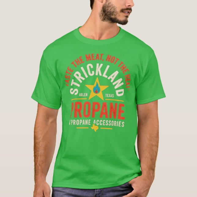 Camiseta Acessórios de propano e propano Strickland (Frente)