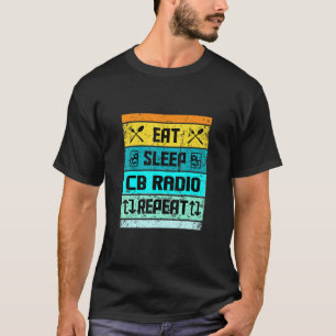 Camiseta Acessórios De Rádio Cb De Retro Vintage Para Mulhe