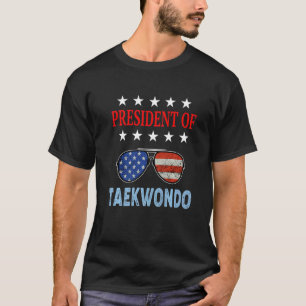 Camiseta Acessórios de Taekwondo Bandeira dos EUA Dito de T
