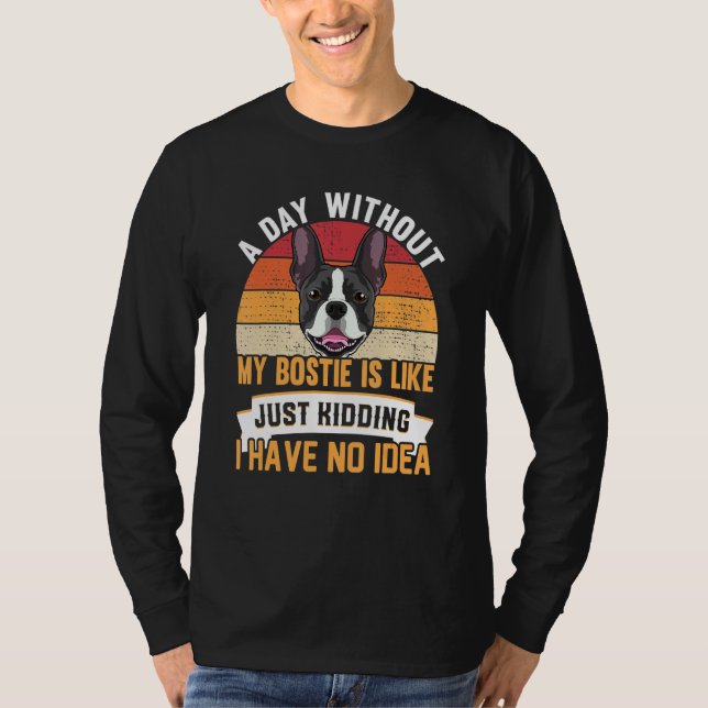 Camiseta Acessórios e Roupas para Cachorro Boston Terrier B (Frente)