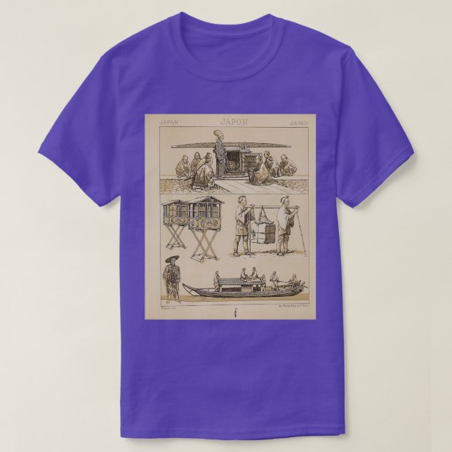 Camiseta Acessórios e vidas tradicionais de moda japonesa (Frente do Design)