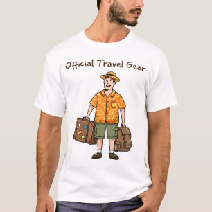 Camiseta Acessórios Oficiais de Viagem Diversão Amante de V