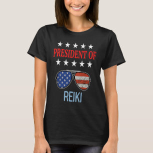 Camiseta Acessórios para cicatrização de Reiki EUA Flag The