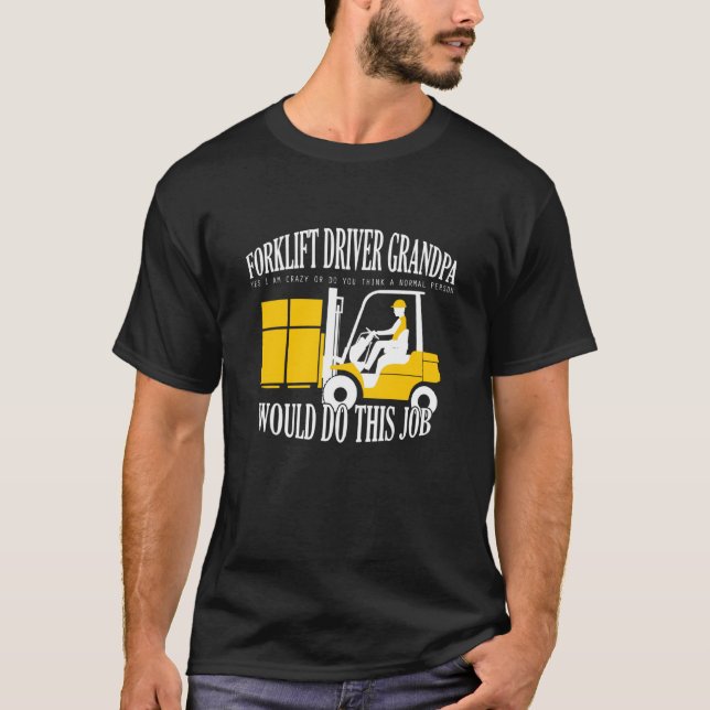 Camiseta Acessórios para vovô de motoristas de empilhadeira (Frente)
