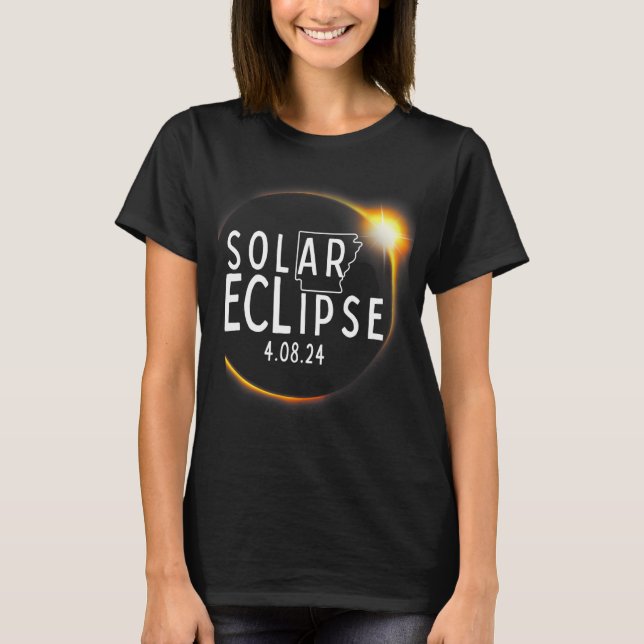 Camiseta Acessórios Solar Eclipse 2024 Totalidade 4.08.24 (Frente)