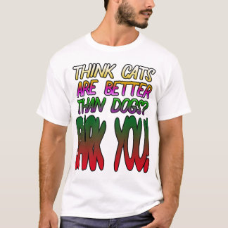 Camiseta Acha que os gatos são melhores que os cachorros? L