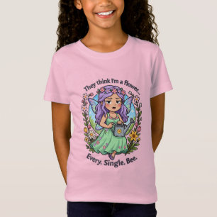 Camiseta 🌸"Acham que sou uma flor... a cada. Individual. A