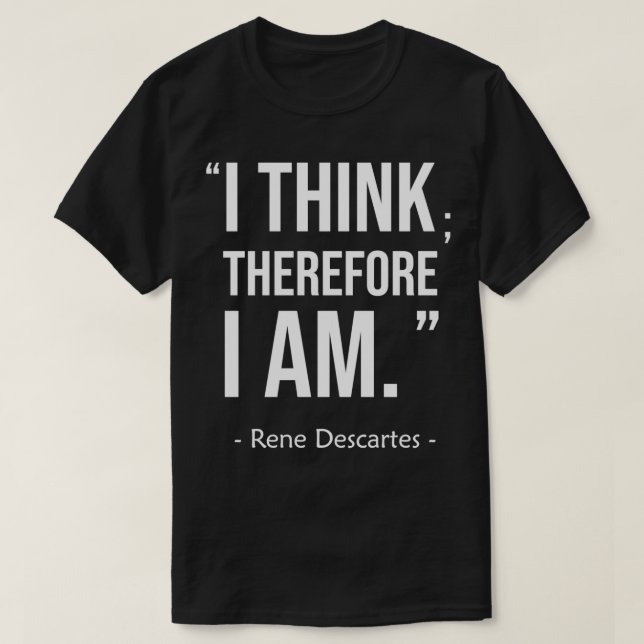 Camiseta Acho, portanto, que sou Cogito ergo sum Rene Desca (Frente do Design)