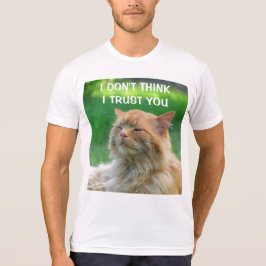Camiseta Acho que não confio em você, laranja Gatinho