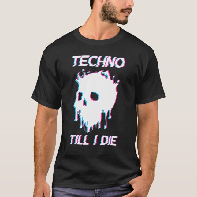 Camiseta Acid Face Tekno Rave Music Hard Techno Raver Dark  (Frente)