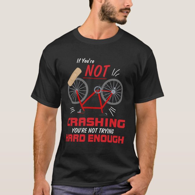 Camiseta Acidente de bicicleta de montanha Acidente de espo (Frente)