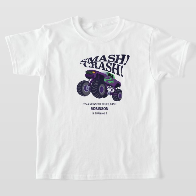 Camiseta Acidente de Smash - Ontem de Truque Monstro Roxo M (Postura )