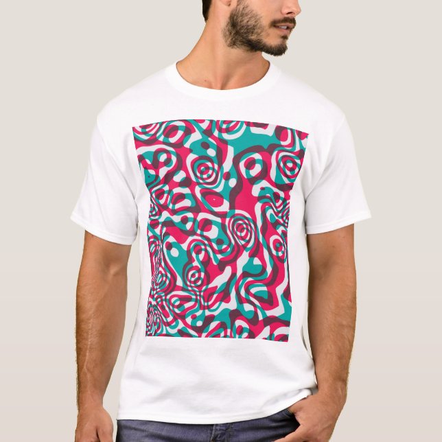 Camiseta Acido Psicodélico Sem Olhos De Fundo Funky. (Frente)