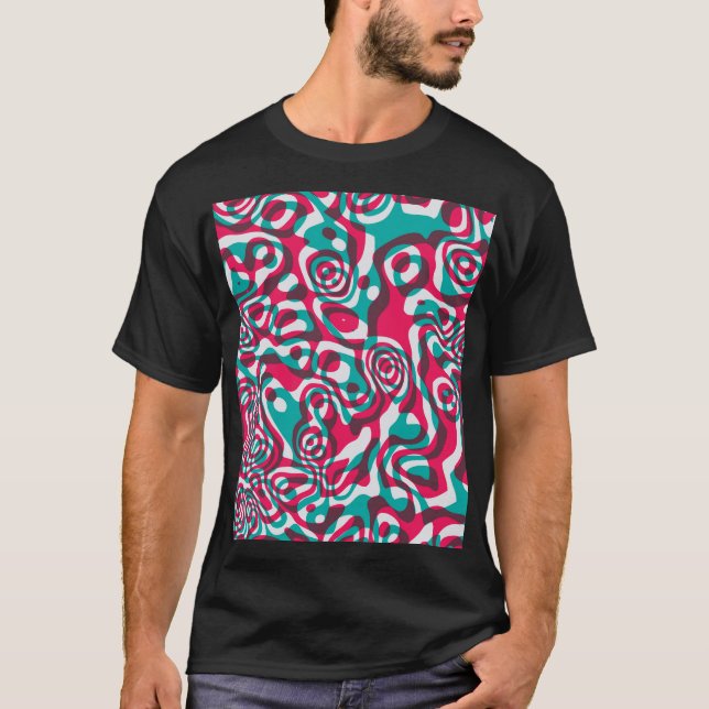 Camiseta Acido Psicodélico Sem Olhos De Fundo Funky. (Frente)