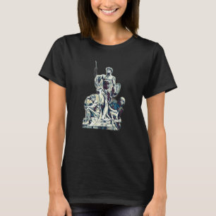 Camiseta Acient Itália Abstrato na Estátua Romana 34