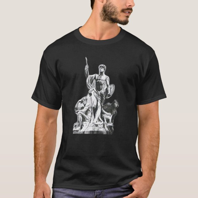 Camiseta Acient Italy Roman Statue Abstrato Professor 133 (Frente)