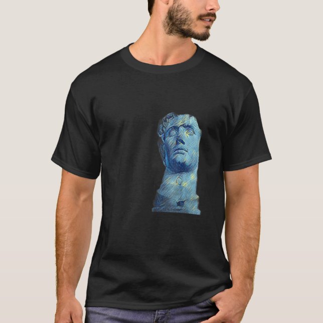 Camiseta Acient Italy Roman Statue Abstrato Professor 50 (Frente)