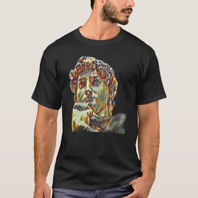 Camiseta Acient Italy Roman Statue Abstrato Professor 56 (Frente)