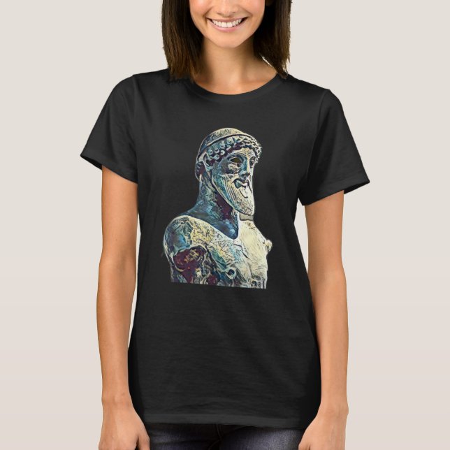 Camiseta Acient Italy Roman Statue Abstrato Professor 62 (Frente)