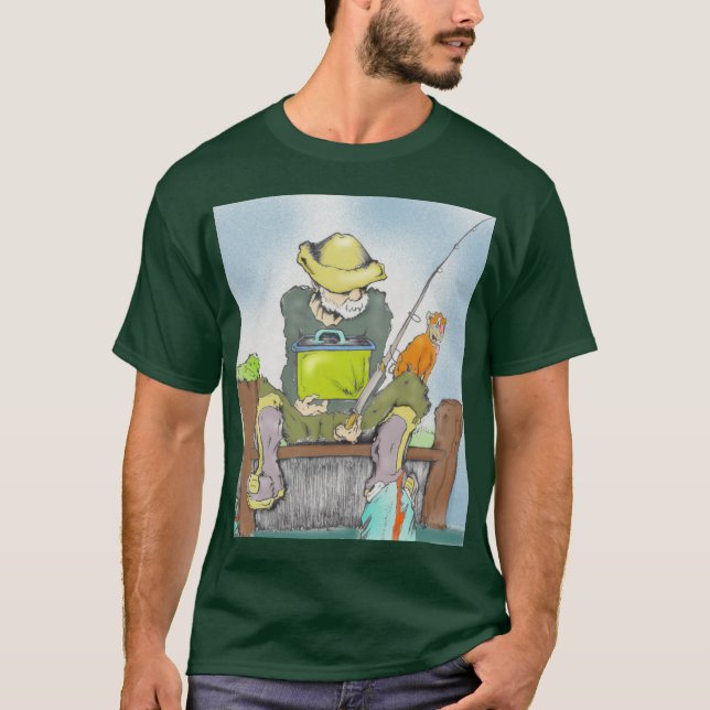 Camiseta Acima das caminhadas sua cor do cão (Frente)