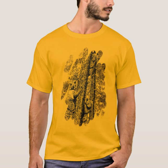 Camiseta Acima de um t-shirt da árvore (Frente)