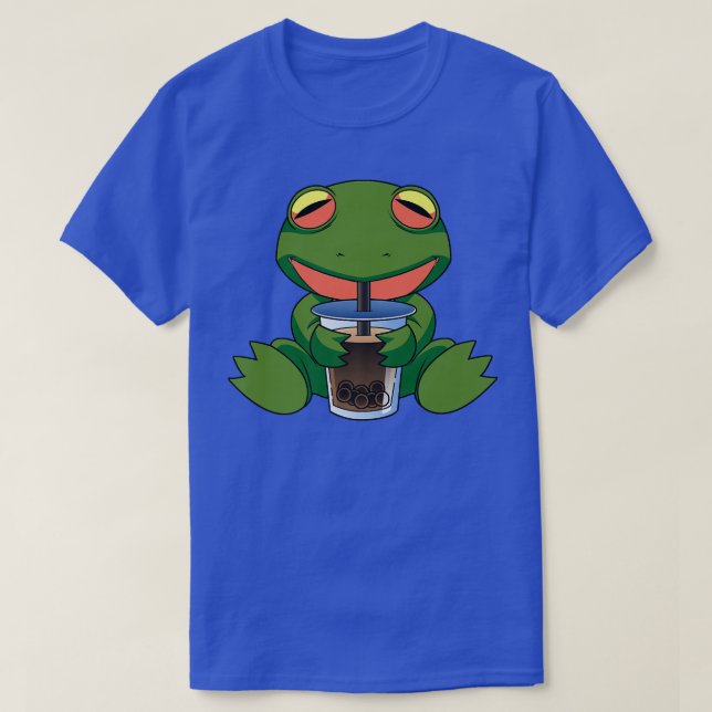 Camiseta Acionadas Por Boba Drink Sapo Engraçadas Mulheres  (Frente do Design)