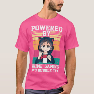 Camiseta Acionado por Anime, Jogo e Animação de Chá Bocas