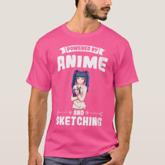 Camiseta Acionado Por Animes E Animes De Esboço