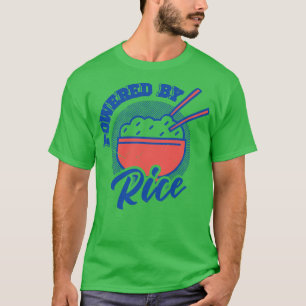 Camiseta Acionado Por Arroz Comida Asiático Sobre A Cuisina