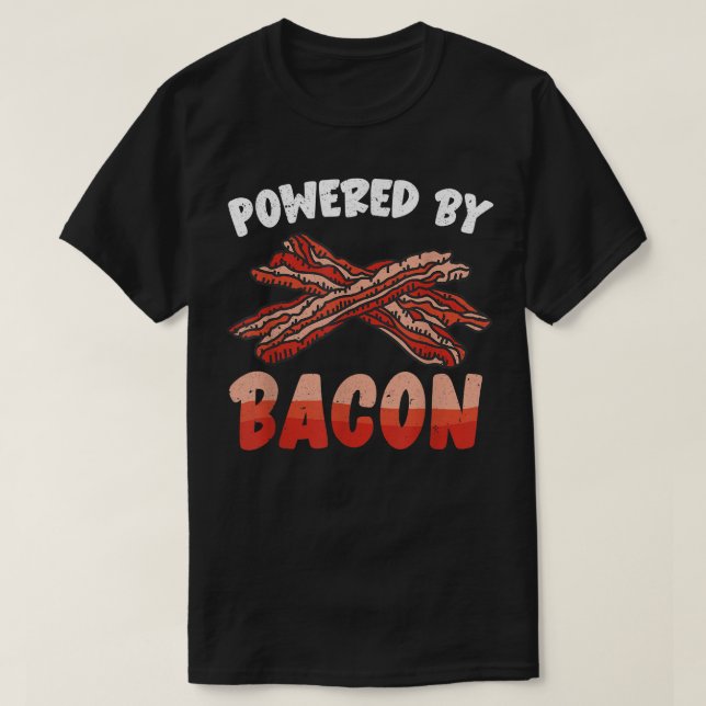 Camiseta Acionado Por Bacon Funny Foodie Pork Lover Pig Bac (Frente do Design)