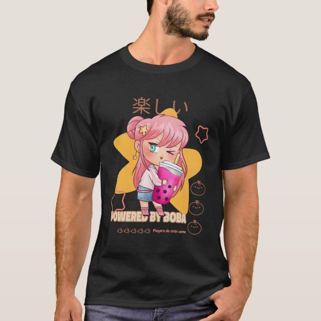 Camiseta Acionado Por Boba Bubble Tea Japonês Boba Milk Tea (Frente)