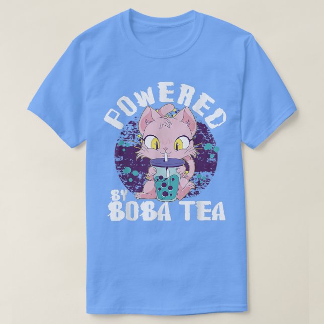Camiseta Acionado Por Boba Tea Anime Cat  (Frente do Design)
