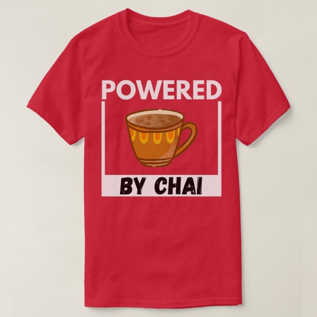 Camiseta Acionado Por Chai Chai Latte Tea Addicto 1 (Frente do Design)