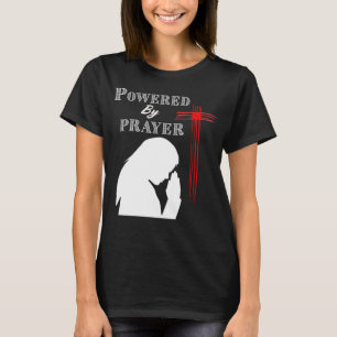 Camiseta Acionado Por Deus Cristão De Oração, Cruz De Fé