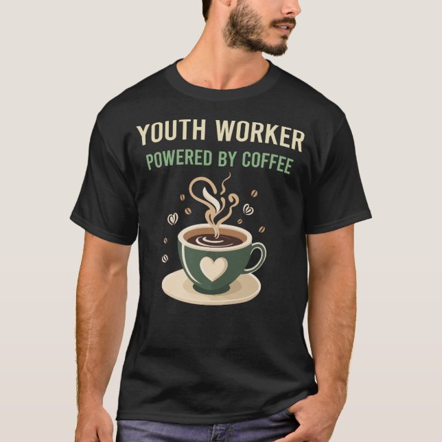 Camiseta Acionado Por Juvenil Café (Frente)