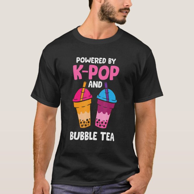 Camiseta Acionado Por K Pop E Bubble Tea Love Bubble Tea An (Frente)