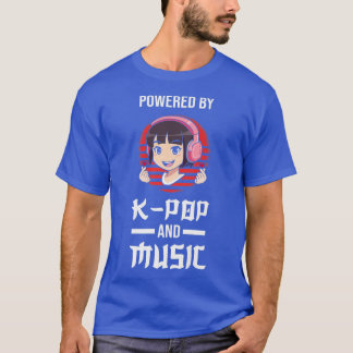 Camiseta Acionado por k-pop e música k-pop merch