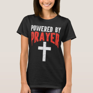 Camiseta Acionado Por Oração, Cruze Deus Jesus Homens Crist