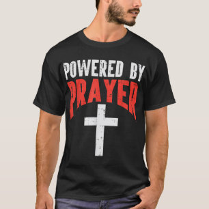 Camiseta Acionado Por Oração, Cruze Deus Jesus Homens Crist