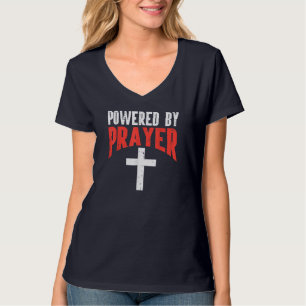 Camiseta Acionado Por Oração, Cruze Deus Jesus Homens Crist