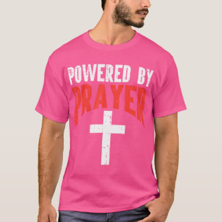 Camiseta Acionado Por Oração, Cruze Deus Jesus Homens Crist