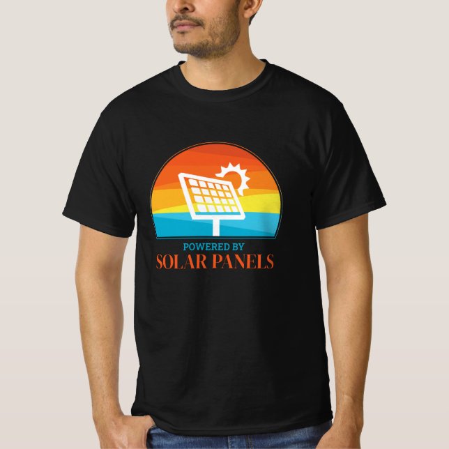 Camiseta Acionado Por Painéis Solares Sol Fotovoltaico (Frente)