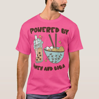 Camiseta Acionado Por Ramen E Boba Tea Comida Anime Japonês