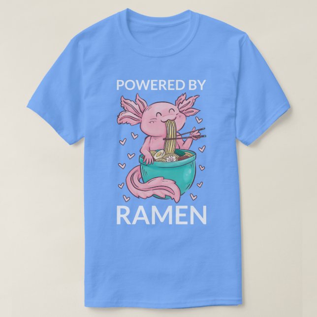 Camiseta Acionado Por Ramen IV Axolotl (Frente do Design)
